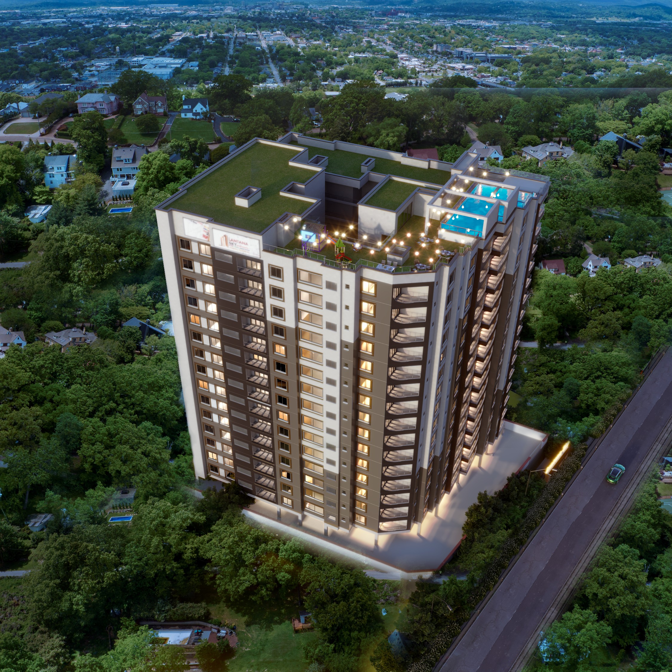 Lantana Sky-19 exterior aerial view